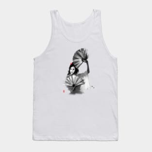 Geisha Fan Dance Tank Top